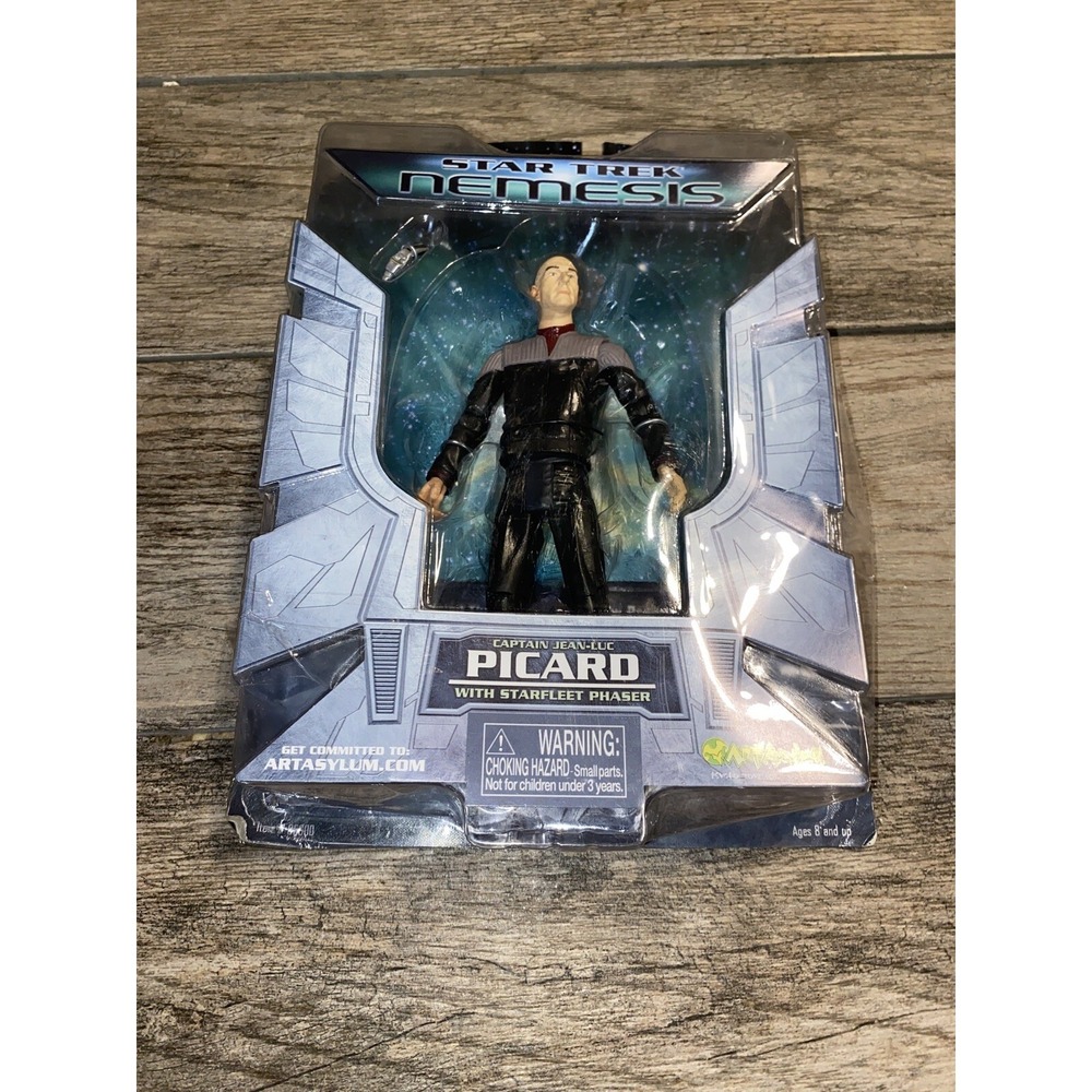 New Open Box Art Asylum‎ Star Trek Nemesis Captain Jean-Luc Picard Action Figure